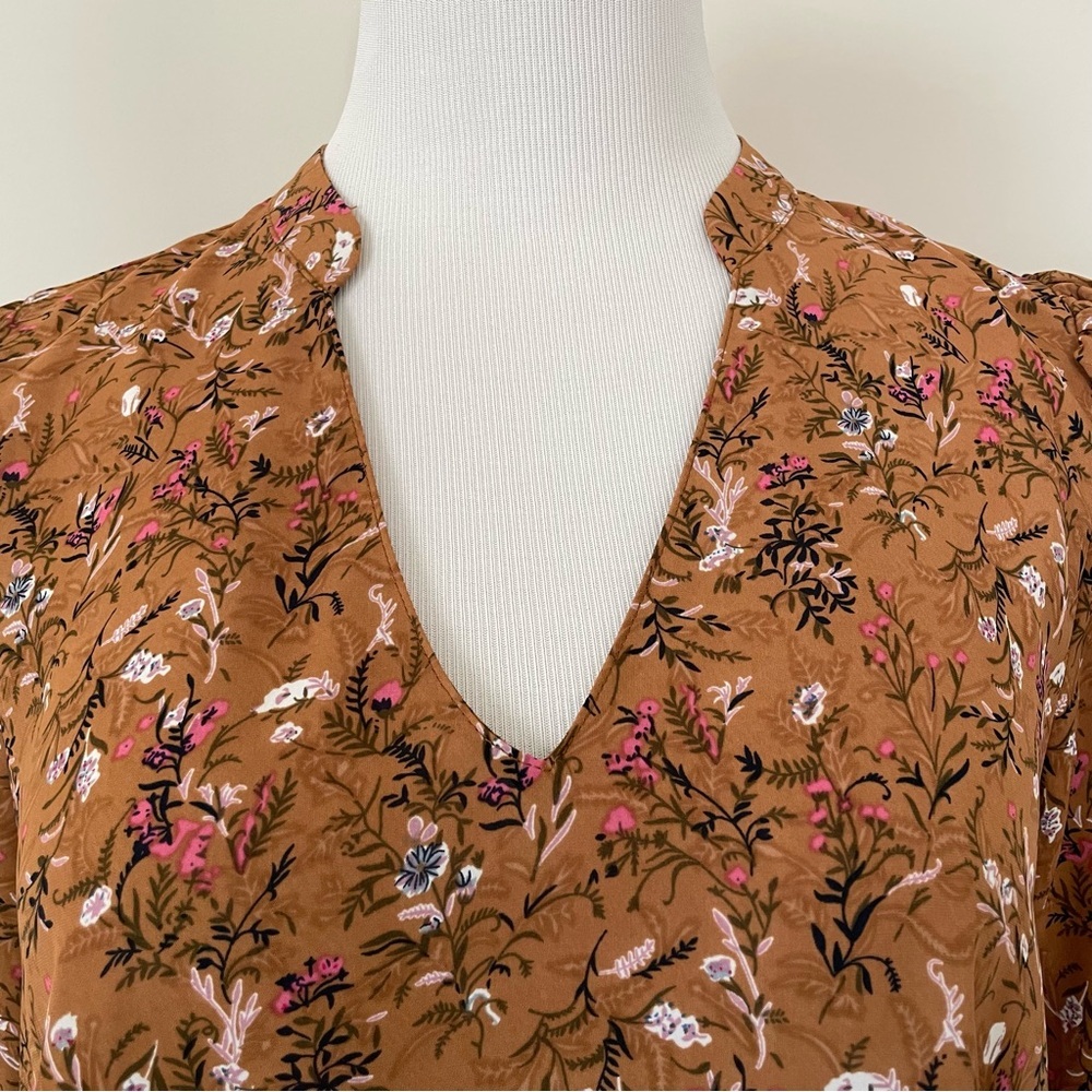 Melloday Floral Boho Brown Women's Short Dress Size Medium - Picture 6 of 15
